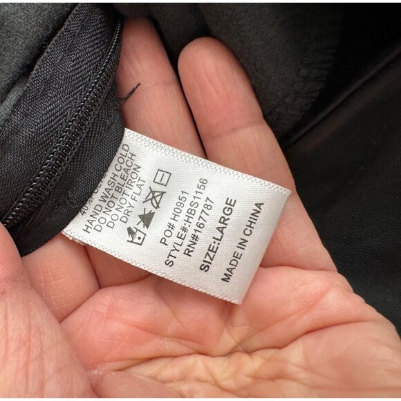 Hunter Brown faux leather pleated Y2K‎ mini skort ruffle black sz L - Picture 8 of 9